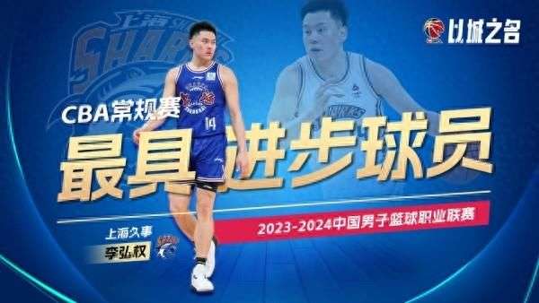 大鲨鱼小将李弘权夺得CBA最具进步球员奖