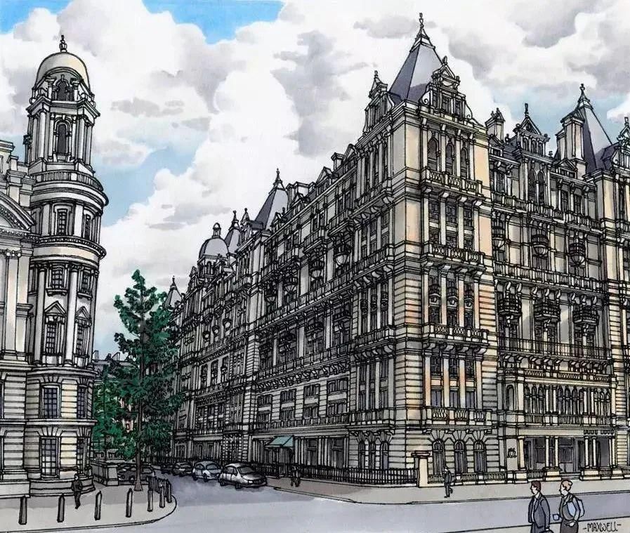画师|英国插画师的钢笔建筑