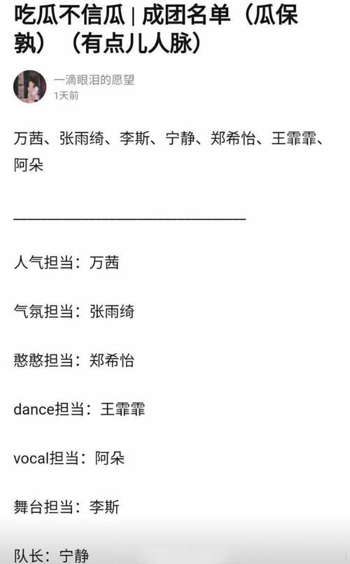  名单|《浪姐》再被爆成团名单，这次合理却不合民意