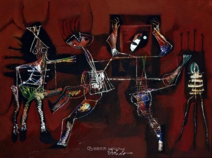  笔触|强烈的笔触和色彩，表现出韧性、肮脏及人性