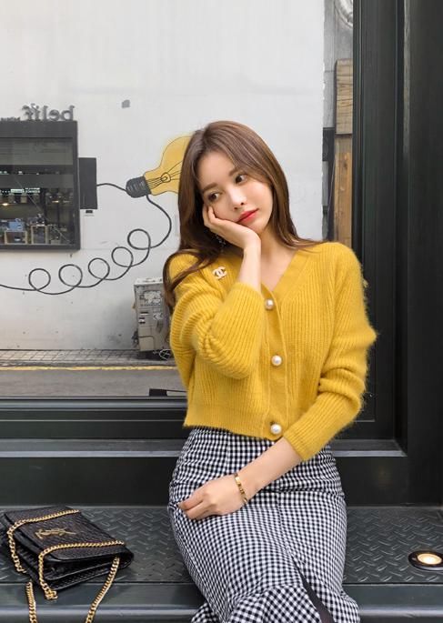  说不出来|道晖芝穿搭-鲜黄柠檬皙光可爱甜美针织衫，说不出来的美