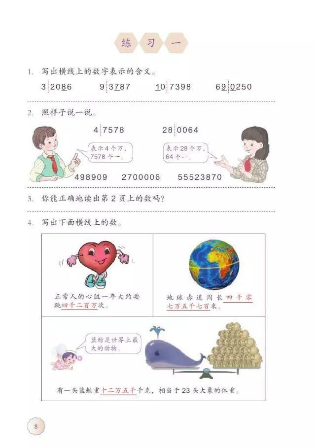 电子版|2020秋人教版四年级数学（上册）教材高清电子版及知识要点