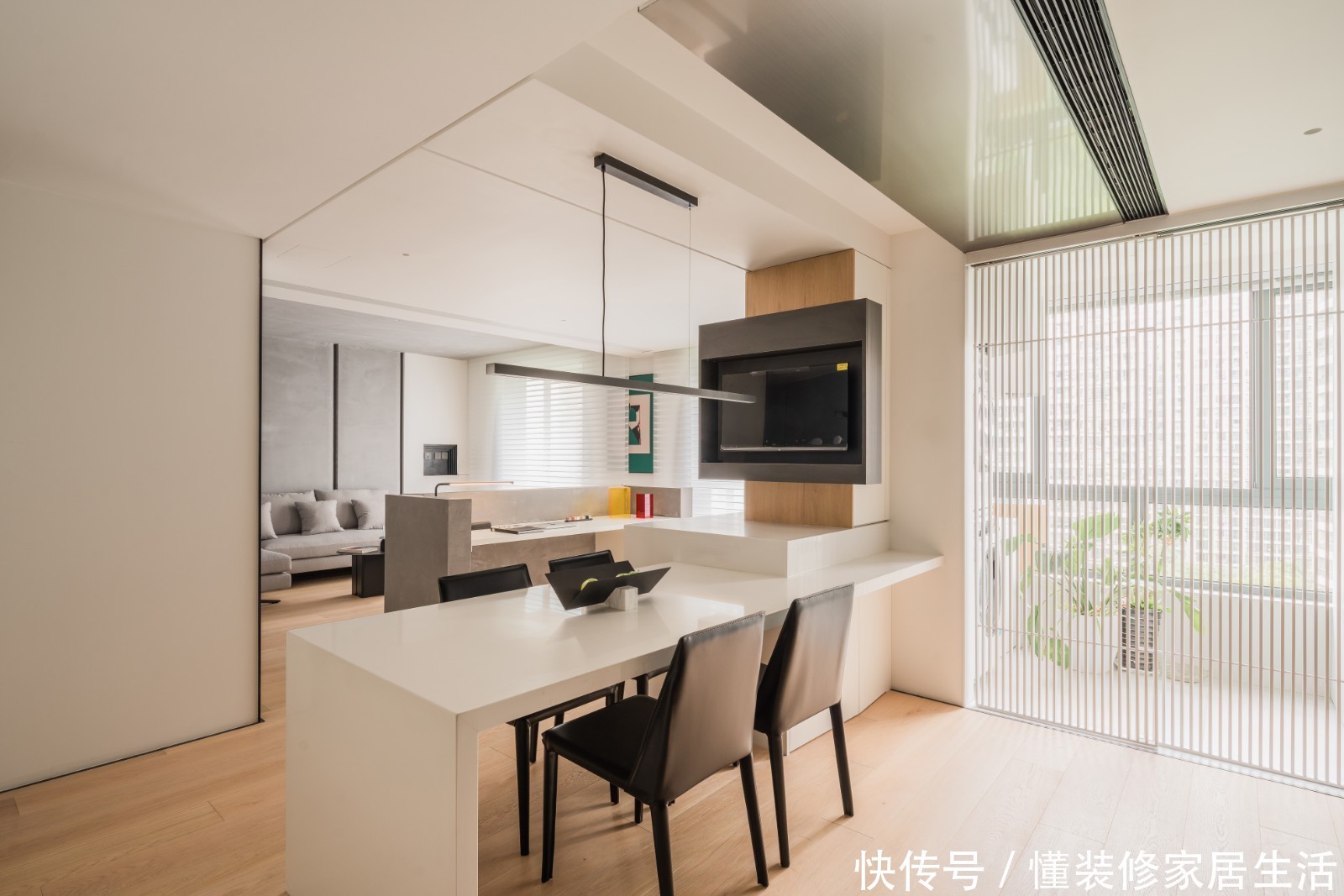  开放式|上海小姑娘的100㎡新家，全屋开放式布局，入户第一眼，就着迷了