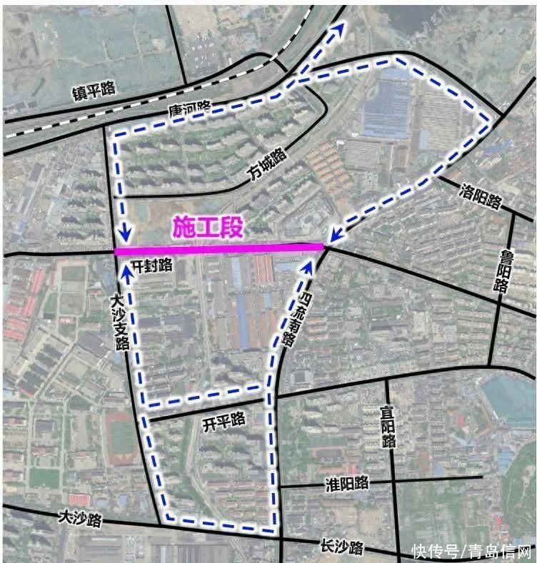 因施工需要 3月27日起青岛开封路部分路段调流