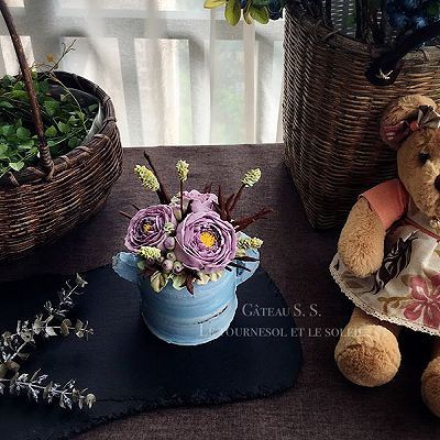  蛋糕|韩式裱花巧克力磅蛋糕