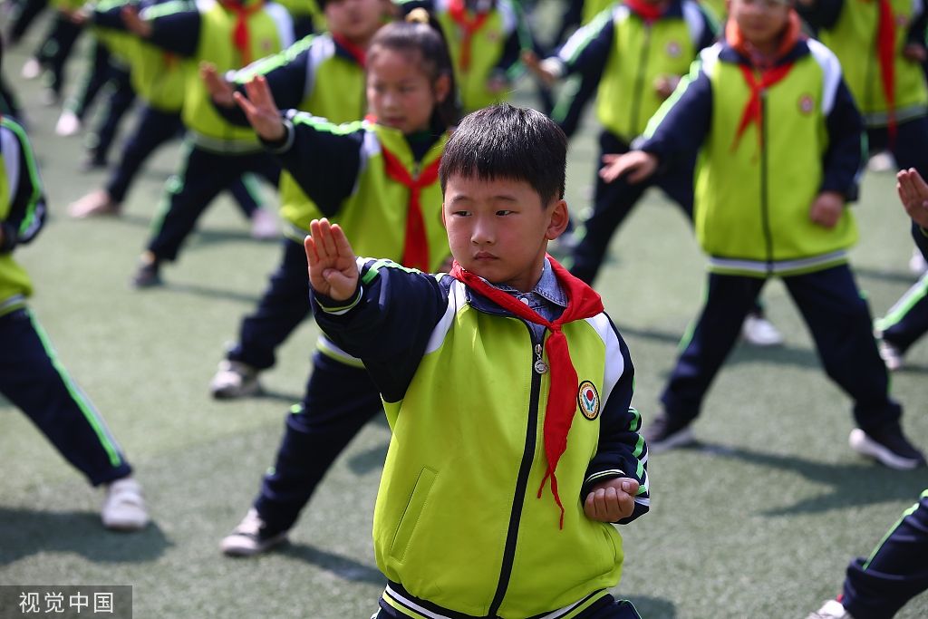 临沂：传统武术引进校园 丰富学生课余生活