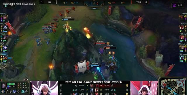  TES|LPL忍界大战尘埃落定，IG连拿两局险胜TES，积分榜第二！