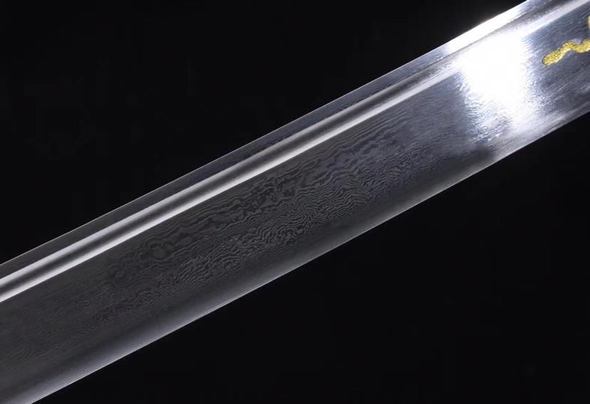  百炼钢|康熙战刀，手工百炼钢锻造，纯铜装