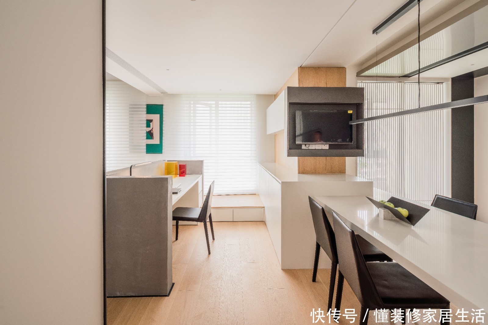 开放式|上海小姑娘的100㎡新家,全屋开放式布局,入户第一眼,就着迷了