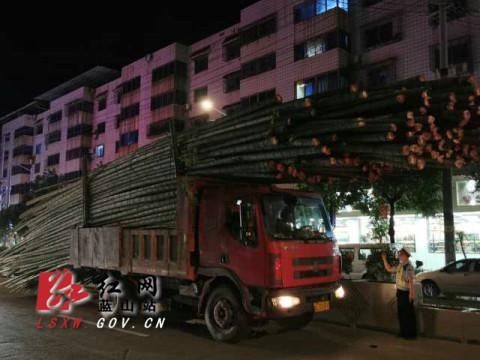  超载车|蓝山：惊心超载车 交警及时除隐患