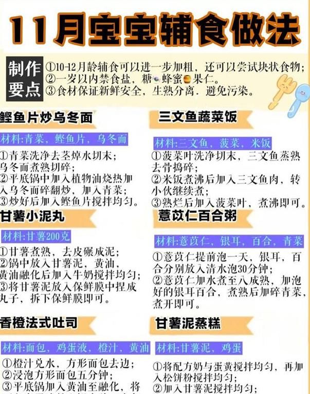  简单|不会做辅食，教你最简单的辅食做法，详解6-12月60种辅食做法