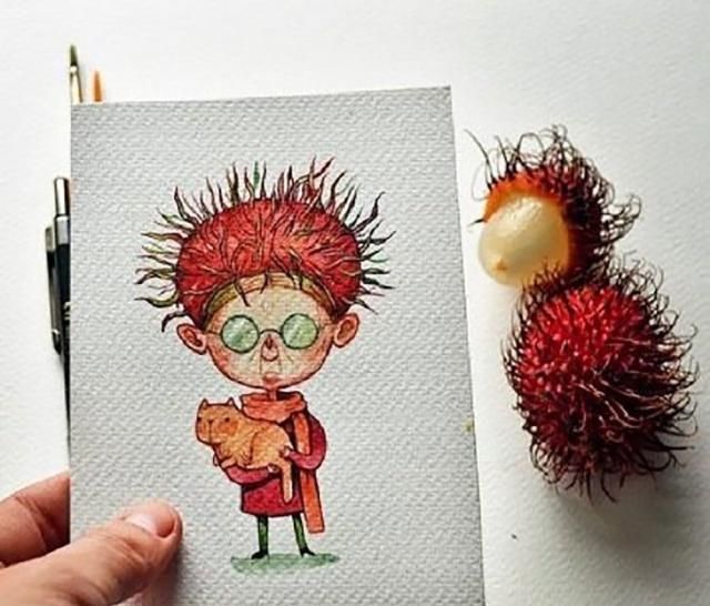 画师|拟人化的水果蔬菜,让这个插画师火爆ins,让人欲罢不能的创意