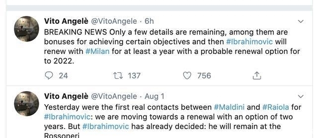  细节|伊布续约倒计时！双方只差一些细节问题，AC米兰留下复兴基石