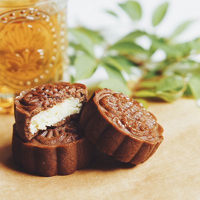  奶酪|可可脆皮奶酪月饼