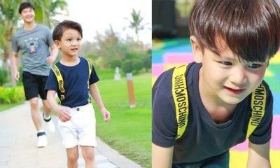  参加节目|昔日“跳水冠军”，晒出8岁儿子近照，爸爸基因遗传的一滴不剩