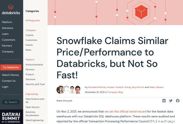 大模型让数据库行业先撕起来了，Databricks和Snowflake：开发者们你们现在必须选边站了插图7