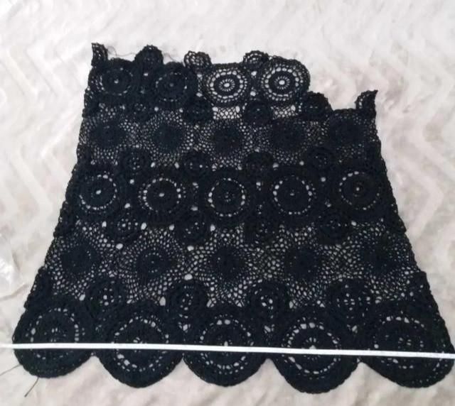 长裙|钩针编织一线连拼花半身裙，气质浪漫长裙你也可以织，附图解教程