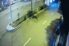 真牛|搞笑GIF:这技术是真牛,还是保持点距离好!