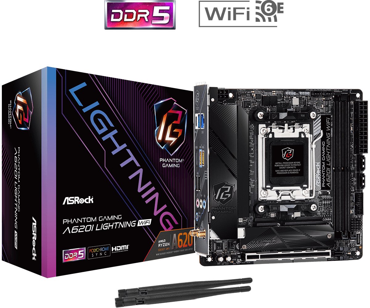 华擎发布 A620I 主板：支持 DDR5-7200+ 内存，双 M.2 插槽