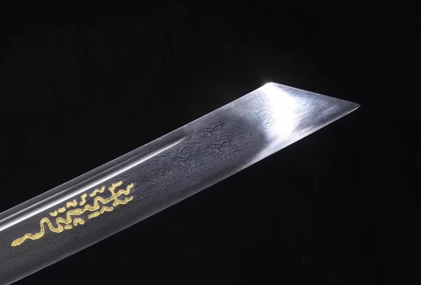  百炼钢|康熙战刀，手工百炼钢锻造，纯铜装