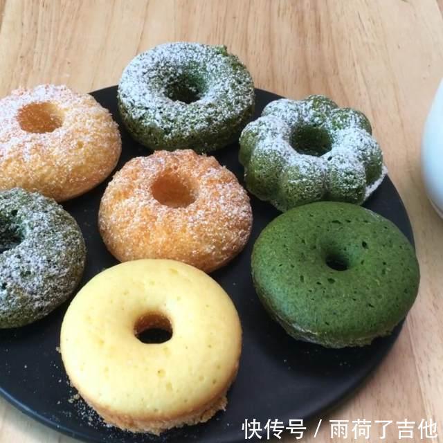 甜甜|甜甜圈小蛋糕,一口下去松软香甜,搭配下午茶非常的赞