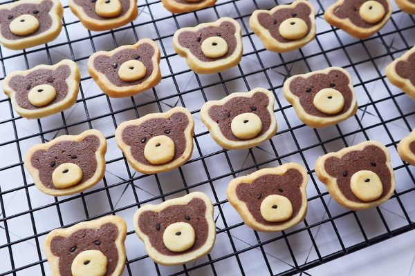  原色面团|卡通小熊曲奇饼干