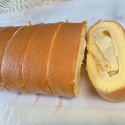  爱乐|爱乐甜零卡糖下午茶软嫩榴莲蛋糕卷