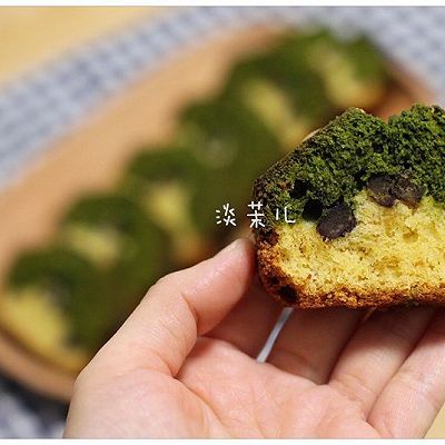  蜜豆|抹茶蜜豆双色磅蛋糕