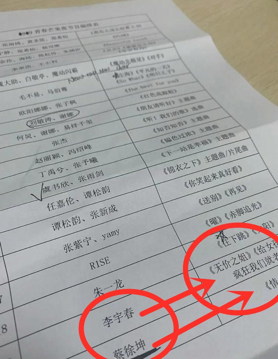 表演|期待!《青春芒果夜》节目单曝光,蔡徐坤力压李宇春压轴表演