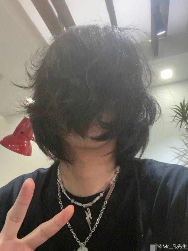  凡微|吴亦凡微博晒自拍，调侃头发该剪了