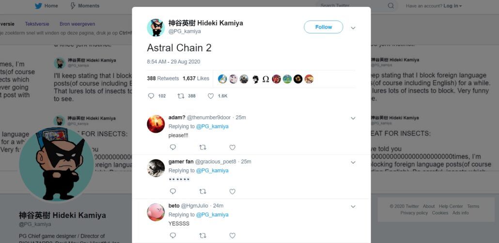  暗示|白金工作室神谷英树发推暗示《异界锁链2》