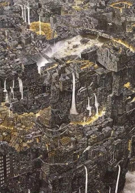  极致|一幅画画了3年，细到要用放大镜，他把钢笔画玩到了极致！