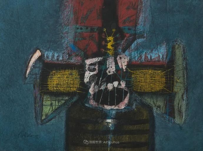  笔触|强烈的笔触和色彩，表现出韧性、肮脏及人性