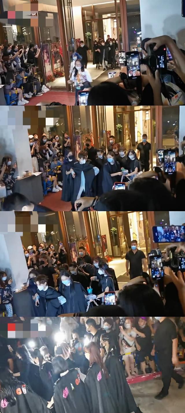  离场|火箭少女护送Yamy离场，围大圈保护她，网友调侃：好装！大可不必