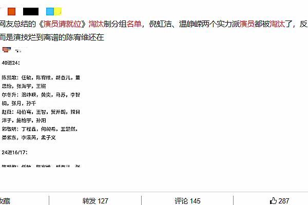  流量|《演员请就位2》晋级阵容曝光，实力派被淘汰，流量明星却留下了