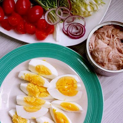  金枪鱼|金枪鱼白煮蛋沙拉