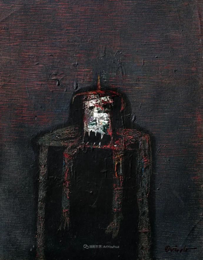  笔触|强烈的笔触和色彩，表现出韧性、肮脏及人性