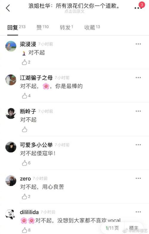  当初|浪花集体向杜华道歉：原来你说的都对 是我们目光短浅