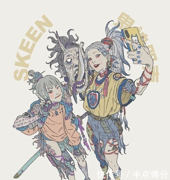 艺术作品|插画-朋克插画艺术作品