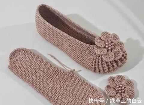  万能|拆下旧鞋子的鞋底，钩织几双万能平底鞋，天天都有新鞋穿，附教程