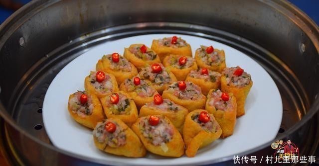 好吃|油豆腐里塞满肉,想不到这么好吃,出锅就抢光
