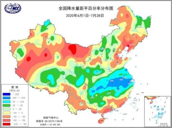 来历史同期|6月以来南方降水量为1961年以来同期第二多 部分流域降水明显偏多