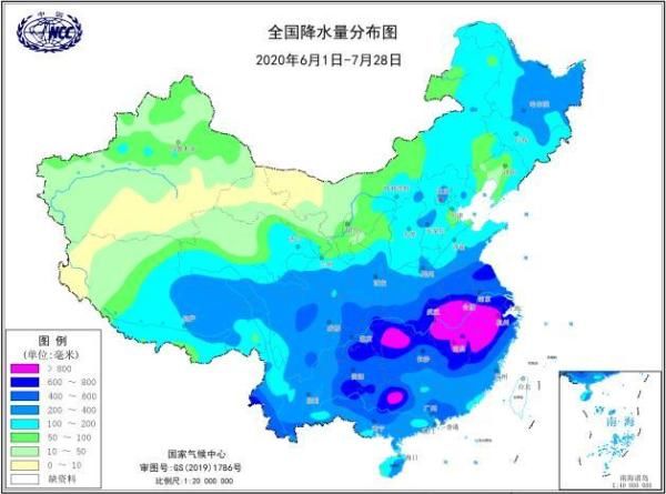 来历史同期|6月以来南方降水量为1961年以来同期第二多 部分流域降水明显偏多