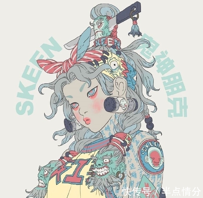 艺术作品|插画-朋克插画艺术作品