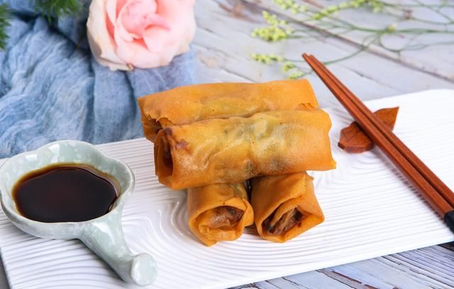 简单|豆腐皮春卷,酥脆香甜,软嫩可口,做法超简单的家常美食,特好吃