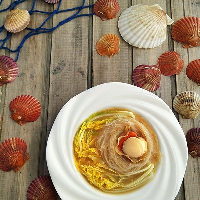  少许|扇贝粉丝蒸娃娃菜