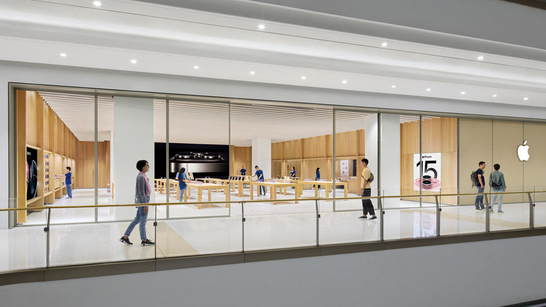 大中华区第 56 家，苹果 Apple Store 温州万象城店明日开幕