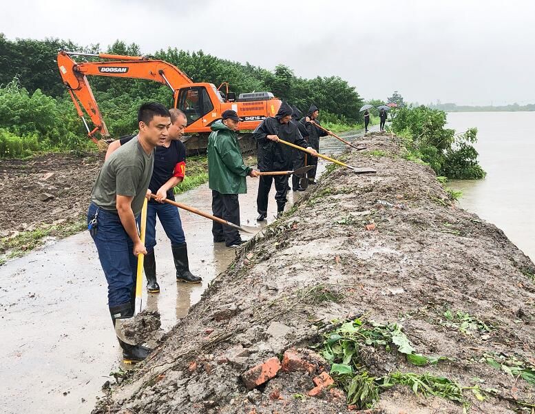  位置|南淝河大堤入湖口位置堤坝已加高1米