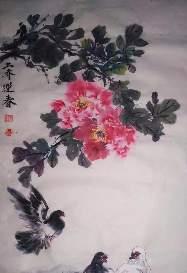  赏析|花开富贵，“鸽”舞升平——仁美学员《和平富贵图》作品赏析