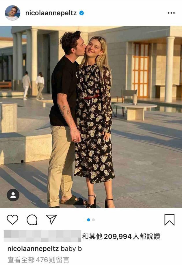  即将|贝克汉姆即将当爷爷？大儿子未婚妻晒照秀恩爱，配文疑暗示怀孕